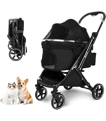 Totoro ball 小型犬猫用折りたたみ 対面式 軽量 4輪ペットバギー Amazon.co.jp: Totoro ball ペットカート 犬用カート 4輪 小型/中型犬